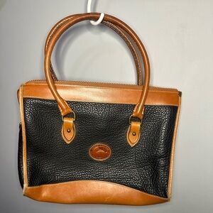 Dooney & Bourke Black and Brown Satchel